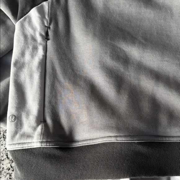 Lululemon All Yours Gray & Black Colourblock 100% Cotton Terry Hoodie w/Pockets - Picture 10 of 13